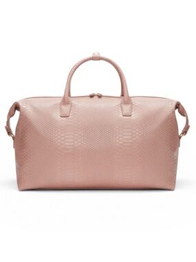 Lulu Dharma Women's Croc Embossed Weekender Travel Bag In Pink